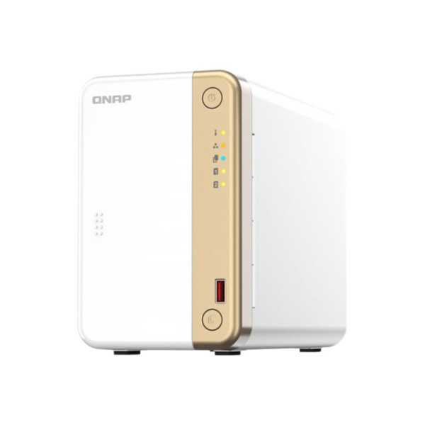 QNAP 2 skyrių stalinis kompiuteris NAS TS-262-4G N4505 2 branduolių, procesoriaus dažnis 2,9 GHz, 4 GB, 1 x HDMI 2.0 2 x M.2 228