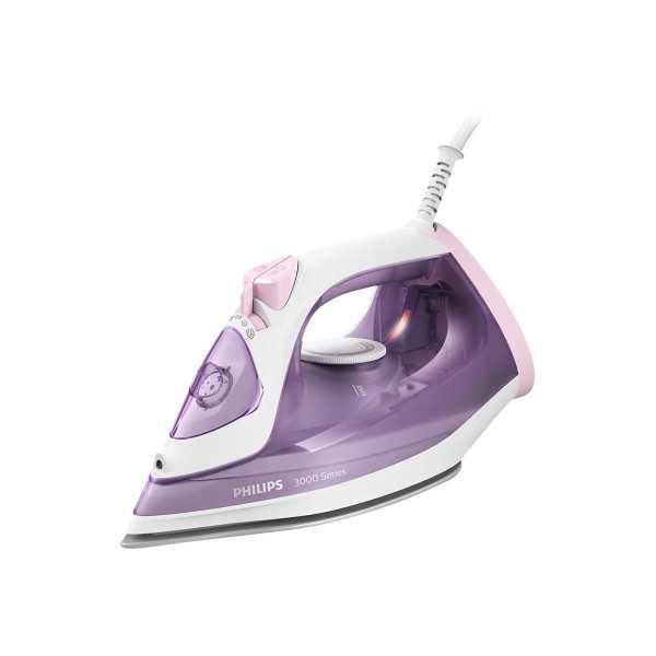 Philips DST3010/30 3000 serijos garų lygintuvas, 2000 W, vandens bako talpa 300 ml, nuolatinis garų srautas 30 g/min., violetinė