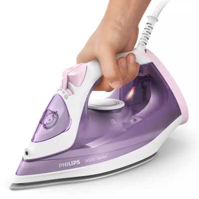 Philips DST3010/30 3000 Series Steam Iron, 2000 W, Water tank capacity 300 ml, Continuous steam 30 g/min, Purple/White