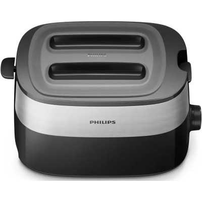 Philips Toaster HD2517/90 Daily Collection Power 830 W, Number of slots 2, Housing material Plastic, Black/Stainless Steel