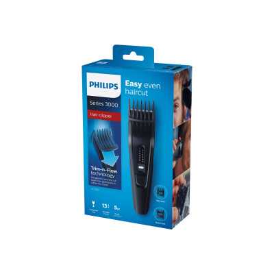 Philips Hair Clipper HC3510/15 Series 3000 Corded, Step precise 2 mm, 13, Black