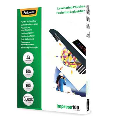 Fellowes Laminating Pouch 100 , 216x303 mm - A4, 100 pcs