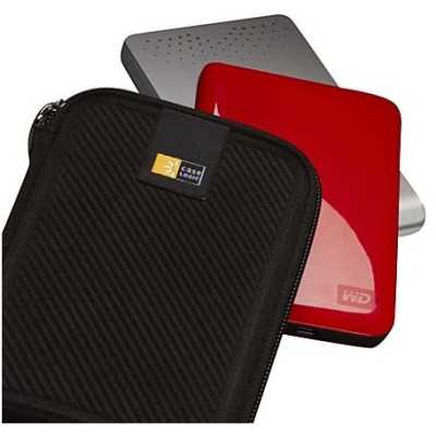 Case Logic Portable Hard Drive Case Black, Molded EVA Foam