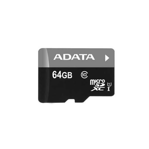 ADATA Premier UHS-I 64 GB, MicroSDXC, Flash memory class 10, SD adapter