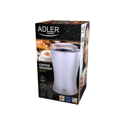 Coffee Grinder Adler AD 443 Stainless steel, 150 W, 70 g, Number of cups 8 pc(s),