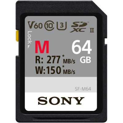 Sony 64GB SF-M Series SDXC Class10 UHS-II U3 V60 Tough Memory Card