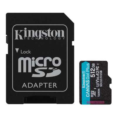 Kingston microSD Memory Card Canvas Go! Plus 512 GB, microSDHC/SDXC, Flash memory class 10