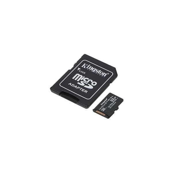 Kingston UHS-I 32 GB, microSDHC/SDXC Industrial Card, Flash memory class Class 10, UHS-I, U3, V30, A1, SD Adapter