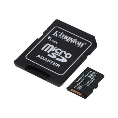 Kingston UHS-I 32 GB, microSDHC/SDXC Industrial Card, Flash memory class Class 10, UHS-I, U3, V30, A1, SD Adapter