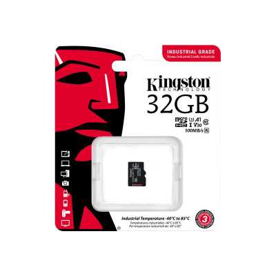 Kingston UHS-I 32 GB, microSDHC/SDXC Industrial Card, Flash memory class Class 10, UHS-I, U3, V30, A1, SD Adapter