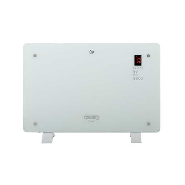 Camry CR 7721 Convection glass heater LCD with remote control, 1500 W, Number of power levels 2, White