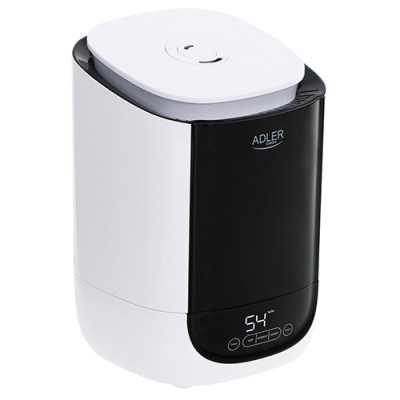 Adler Air Humidifier AD 7966 35 m , 25 W, Water tank capacity 4.6 L, Ultrasonic, Humidification capacity 280 ml/hr, White/Black