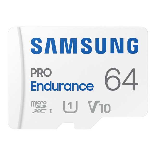 Samsung PRO Endurance MB-MJ64KA/EU 64 GB, MicroSD Memory Card, Flash memory class U1, V10, Class 10, SD adapter