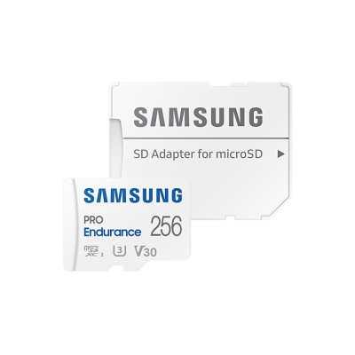 Samsung PRO Endurance MB-MJ256KA/EU 256 GB, MicroSD Memory Card, Flash memory class U3, V30, Class 10, SD adapter