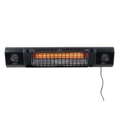 SUNRED Heater SOUND-2000W, Sun and Sound Ultra Wall Infrared, 2000 W, Black, IP54