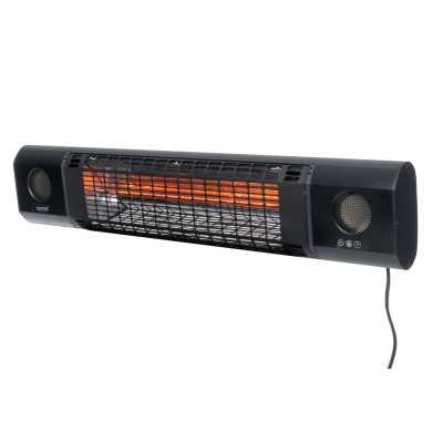 SUNRED Heater SOUND-2000W, Sun and Sound Ultra Wall Infrared, 2000 W, Black, IP54