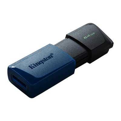 Kingston USB 3.2 Flash Drive DataTraveler Exodia M 64 GB, USB 3.2, Black/Blue