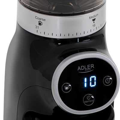 Adler Coffee Grinder AD 4450 Burr 300 W, Coffee beans capacity 300 g, Number of cups 1-10 pc(s), Black