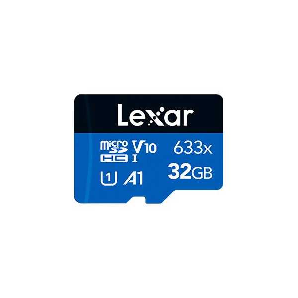 Lexar Memory card LMS0633032G-BNNNG 32 GB, microSDHC, Flash memory class UHS-I Class 10, Adapter