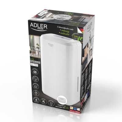 Adler Compressor Air Dehumidifier AD 7861 Power 280 W, Suitable for rooms up to 60 m , Water tank capacity 2 L, White