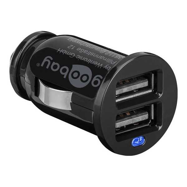 Twin USB Car Charger (2x USB) OEM Goodbay Dual USB car charger 2,1A 5 V