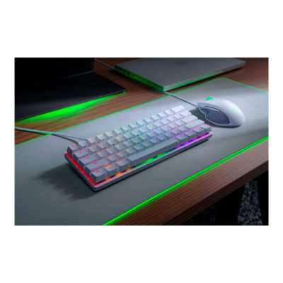 Razer Huntsman Mini, Gaming keyboard, RGB LED light, US, Mercury White, Wired