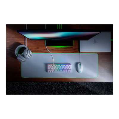 Razer Huntsman Mini, Gaming keyboard, RGB LED light, US, Mercury White, Wired