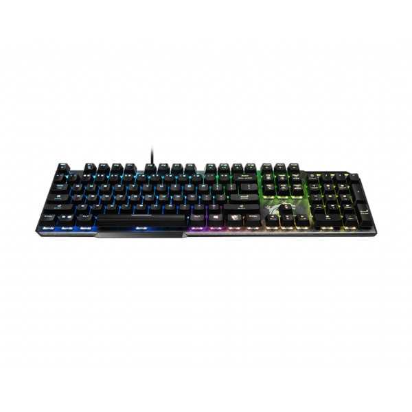 MSI GK50 Elite, Gaming keyboard, RGB LED light, US, Wired, Black/Silver