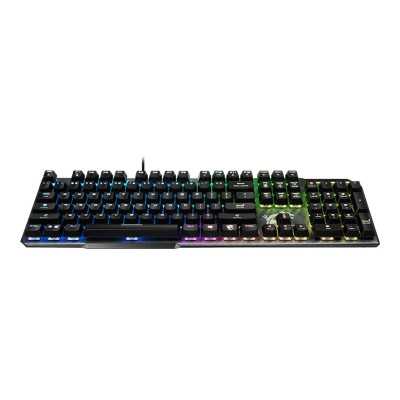 MSI GK50 Elite, Gaming keyboard, RGB LED light, US, Wired, Black/Silver