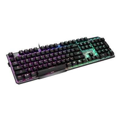 MSI GK50 Elite, Gaming keyboard, RGB LED light, US, Wired, Black/Silver