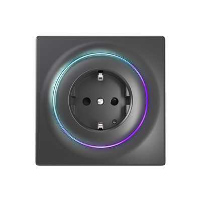 FIBARO Walli Outlet type F, Black Z-Wave EU