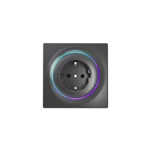 FIBARO Walli Outlet tipo F, Black Z-Wave EU