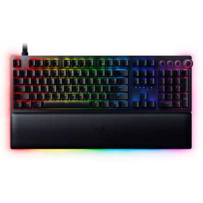 Razer Huntsman V2 Optical Gaming Keyboard RGB LED light, US, Wired, Black, Linear Red Switch, Numeric keypad