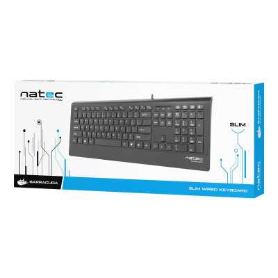 Natec Keyboard, Barracuda, US Layout, Slim