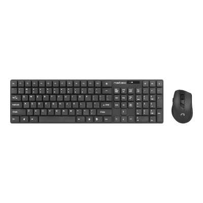 Natec Keyboard and Mouse Stringray 2in1 Bundle Keyboard and Mouse Set, Wireless, US, Black