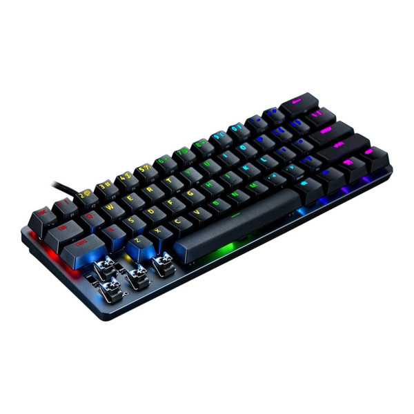 Razer optinė žaidimų klaviatūra Huntsman Mini 60% RGB LED lemputė, NORD, laidinė, juoda, analoginis jungiklis