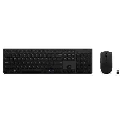 Lenovo Professional Wireless Rechargeable Keyboard and Mouse Combo US Euro Grey