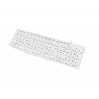 Natec Keyboard Nautilus NKL-1951 Wired, US, USB Type-A, White