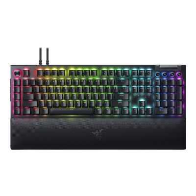 Razer Mechanical Gaming Keyboard BlackWidow V4 Pro RGB LED light, US, Wired, Black, Green Switches, Numeric keypad