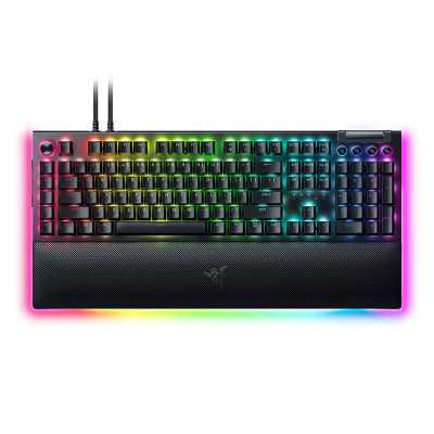 Razer Mechanical Gaming Keyboard BlackWidow V4 Pro RGB LED light, US, Wired, Black, Yellow Switches, Numeric keypad