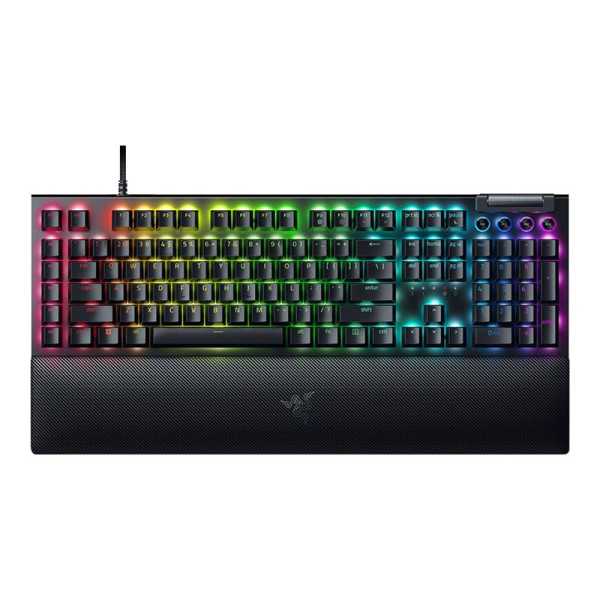 Razer BlackWidow V4 mechaninė žaidimų klaviatūra, žalias jungiklis, šiaurietiškas išdėstymas, laidinis, juodas