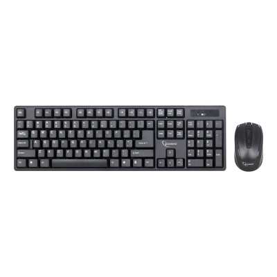 Gembird KBS-W-01 Keyboard and Mouse Set, Wireless, Mouse included, Batteries included, US, Black, Numeric keypad, 390 g