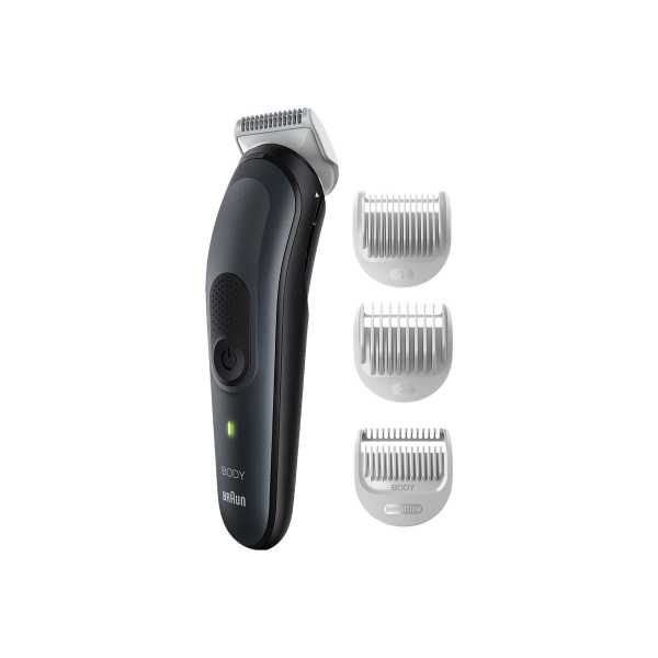 Braun Body Groomer BG3340 Belaidis ir laidinis, Veikimo laikas (maks.) 80 min., NiMH, Juoda/pilka