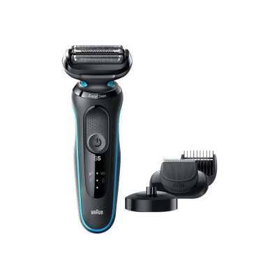 Braun Shaver 51-M4500cs Operating time (max) 50 min, Wet & Dry, Black/Blue