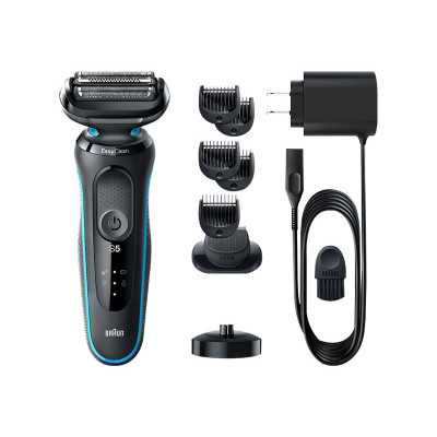 Braun Shaver 51-M4500cs Operating time (max) 50 min, Wet & Dry, Black/Blue