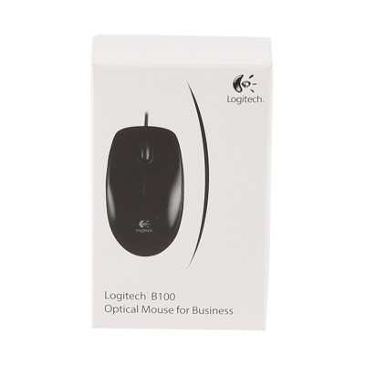 Logitech Mouse B100 Wired, Black