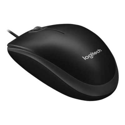 Logitech Mouse B100 Wired, Black