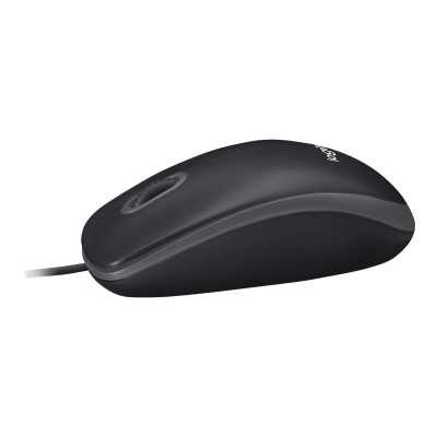 Logitech Mouse B100 Wired, Black