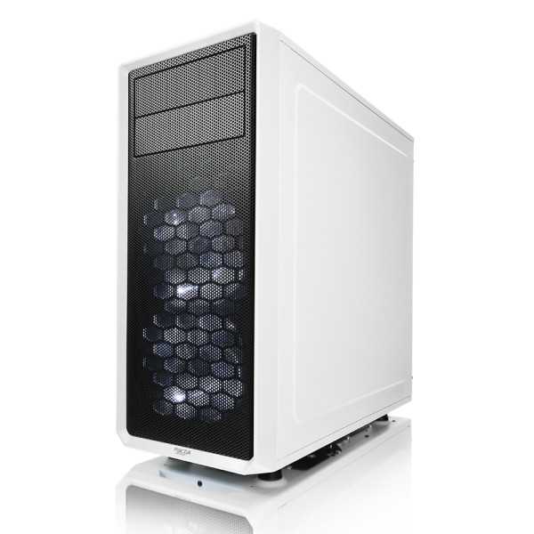 Fractal Design Focus G FD-CA-FOCUS-WT-W Šoninis langas, Kairysis šoninis skydelis - grūdintas stiklas, baltas, ATX, maitinimo ša