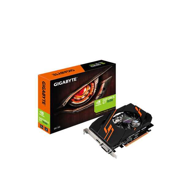 Gigabyte NVIDIA, 2 GB, GeForce GT 1030, GDDR5, PCI Express 3.0, aušinimo tipas aktyvus, procesoriaus dažnis 1265 MHz, DVI-D prie